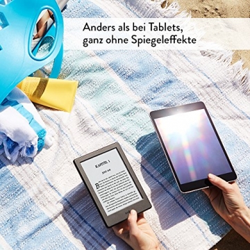 Der neue Kindle eReader, 15,2 cm (6 Zoll) Touchscreen ohne Spiegeleffekte, WLAN (Schwarz) - mit Spezialangeboten - 